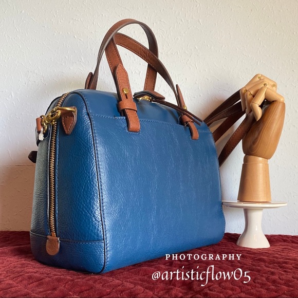 NEW! Fossil Twilight Leather Rachel Satchel - Picture 4 of 12